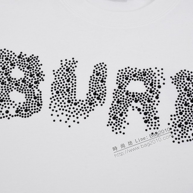 Burberry專櫃巴寶莉2023SS新款燙鑽T恤 男女同款 tzy2712